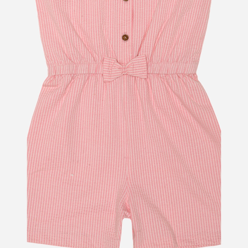Girls Jumpsuit with Soft Stretchable Fabric, Sleeveless Design and Adjustable Straps for Playdates and Casual Wear
