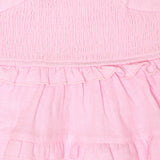 Girls Round Neck Half Sleeve Frock with Soft Breathable Cotton and Ruffled Design for Parties, Playdates and Everyday Wear
