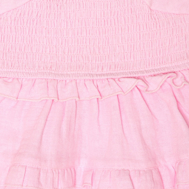 Girls Round Neck Half Sleeve Frock with Soft Breathable Cotton and Ruffled Design for Parties, Playdates and Everyday Wear