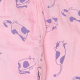 Girls Half Sleeve Night Suit with Round Neck, Pockets and Top-Bottom Set for Sleepwear and Lounge Comfort