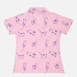 Girls Half Sleeve Night Suit with Round Neck, Pockets and Top-Bottom Set for Sleepwear and Lounge Comfort