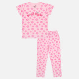 Girls Cotton Night Suit Set for Sleepwear, Lounge Comfort, Relaxed Nights and Everyday Home Wear - Pack of 1