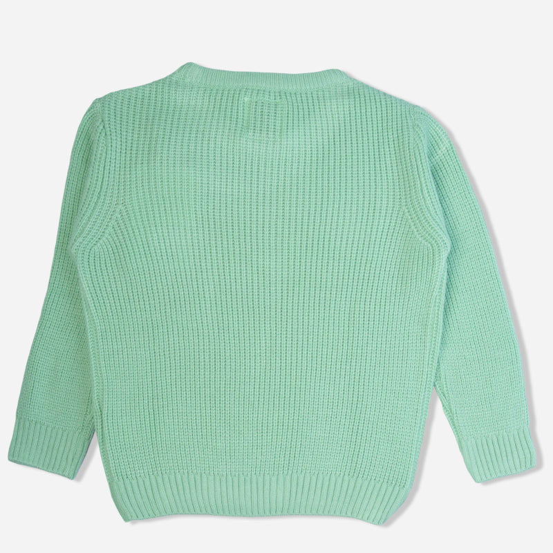 Girls Polyester Blend Round Neck Full Sleeves Sweater with Comfortable Winter Wear Styling and Regular Use