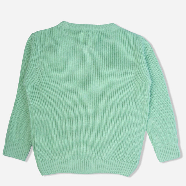 Girls Polyester Blend Round Neck Full Sleeves Sweater with Comfortable Winter Wear Styling and Regular Use