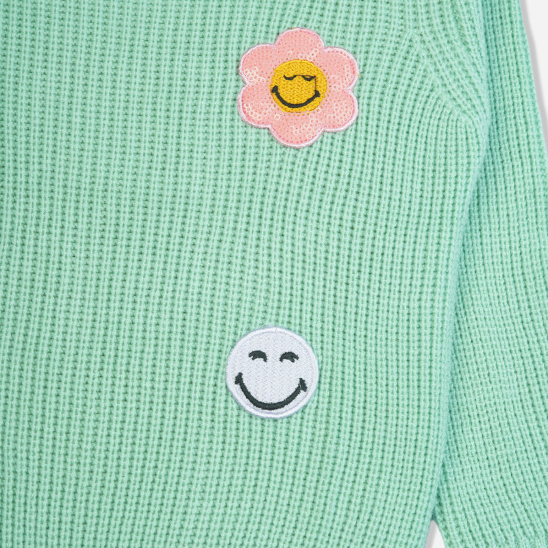 Girls Polyester Blend Round Neck Full Sleeves Sweater with Comfortable Winter Wear Styling and Regular Use