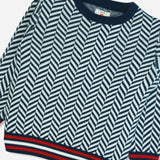 Boys Polyester Blend Round Neck Full Sleeves Sweater with Comfortable Winter Wear Styling and Regular Use