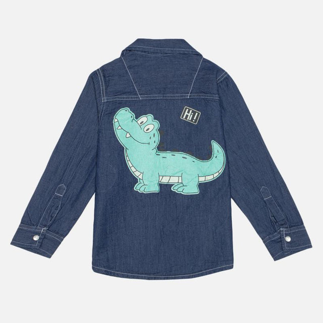 Boys Denim Full Sleeve Shirt for Casual Wear, Easy Styling, Everyday Comfort and Regular Wardrobe Use
