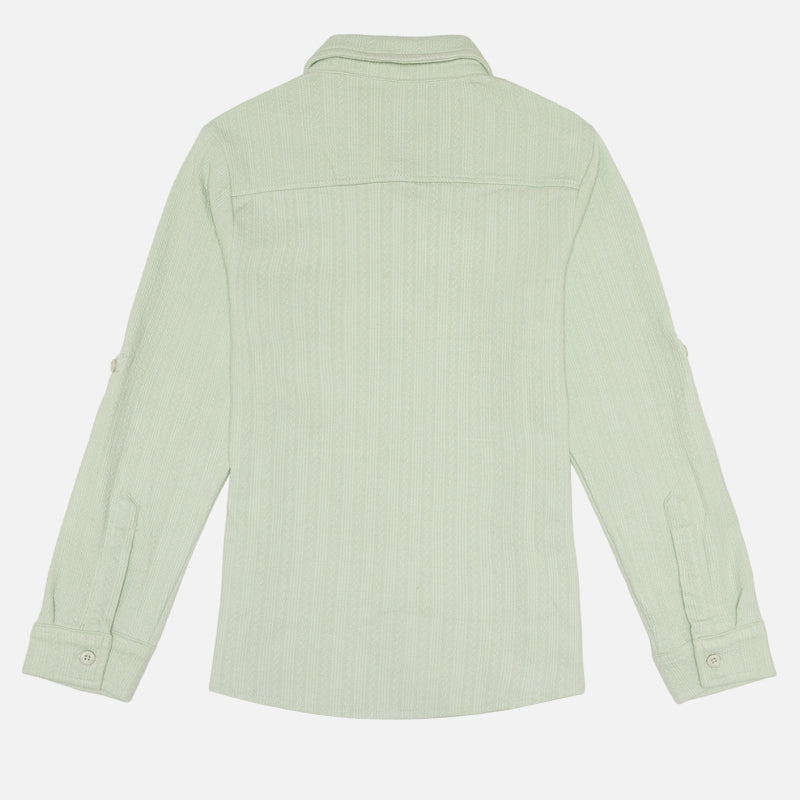 Boys Full Sleeve Cotton Shirt with Solid Regular Fit for Casual Wear, Outings and Smart Everyday Dressing