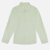 Boys Full Sleeve Cotton Shirt with Solid Regular Fit for Casual Wear, Outings and Smart Everyday Dressing