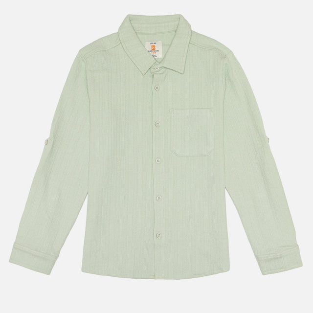 Boys Full Sleeve Cotton Shirt with Solid Regular Fit for Casual Wear, Outings and Smart Everyday Dressing