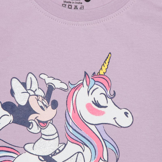 Girls Minnie & Friends 100% Cotton T-Shirt for Casual Wear, Lounge Comfort and Easy Movement and Easy Styling