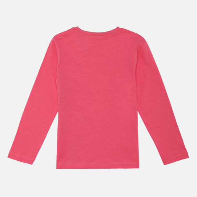 Girls Cotton Round Neck Full Sleeves T-Shirt with Soft Comfortable Fabric for Casual Wear and Everyday Styling - Pack of 1
