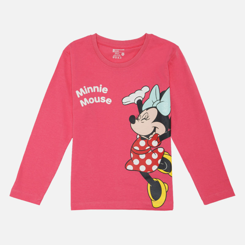Girls Cotton Round Neck Full Sleeves T-Shirt with Soft Comfortable Fabric for Casual Wear and Everyday Styling - Pack of 1