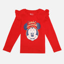 Girls 100% Cotton Printed Full Sleeve T-Shirt with Regular Fit for Casual Wear and Everyday Comfort - Pack of 1