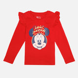 Girls 100% Cotton Printed Full Sleeve T-Shirt with Regular Fit for Casual Wear and Everyday Comfort - Pack of 1