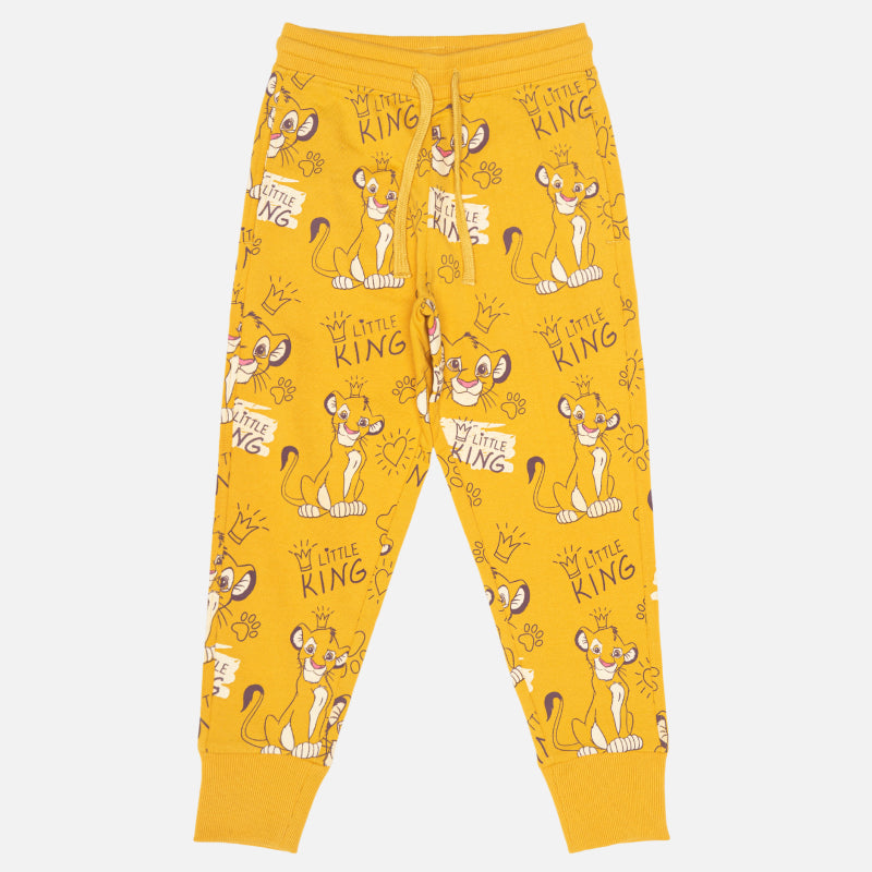 Boys Cotton Printed Track Pants Joggers with Soft Fit for Casual Wear, Pajama Comfort and Easy Movement - Pack of 1