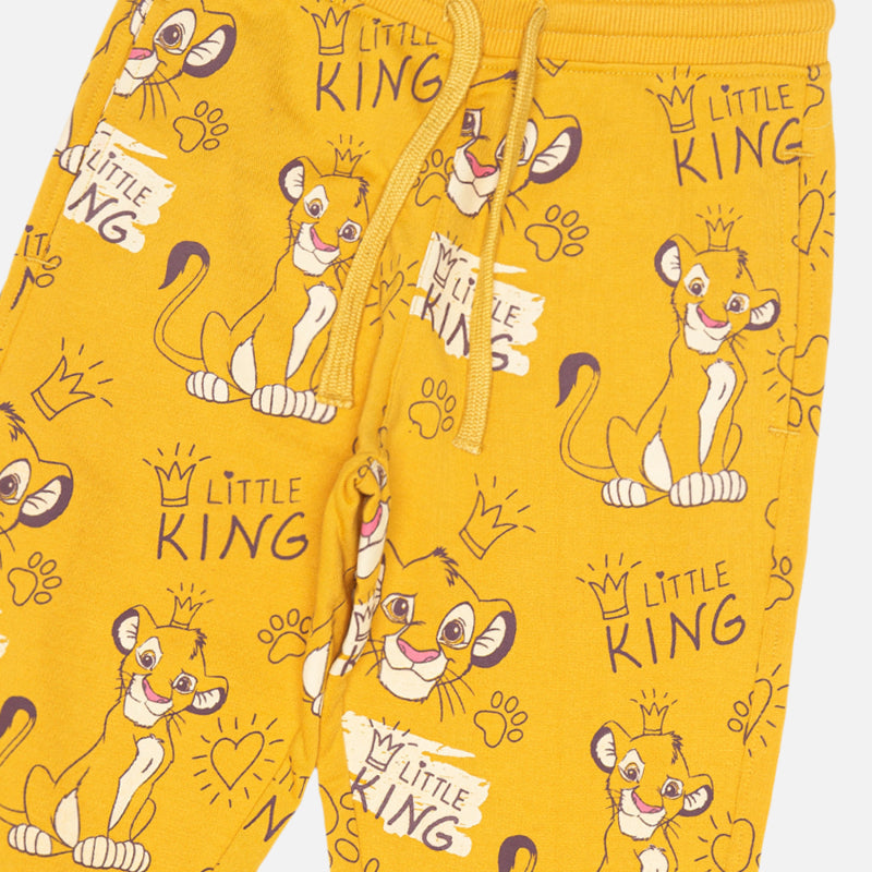 Boys Cotton Printed Track Pants Joggers with Soft Fit for Casual Wear, Pajama Comfort and Easy Movement - Pack of 1