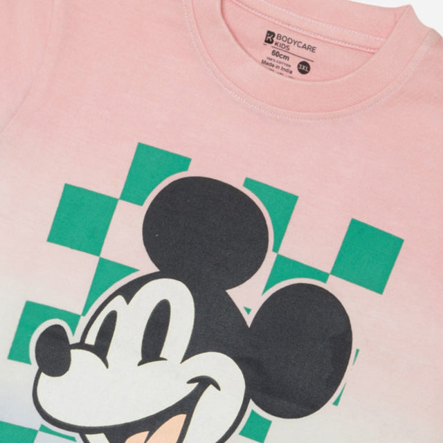 Boys Mickey & Friends 100% Cotton Half Sleeve T-Shirt with Round Neck and Classic Character Print for Casual Wear