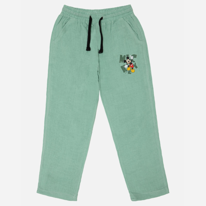 Boys Mickey & Friends Half Sleeve Night Suit with Soft Cotton Pajama Set and Fun Character Prints for Sleepwear