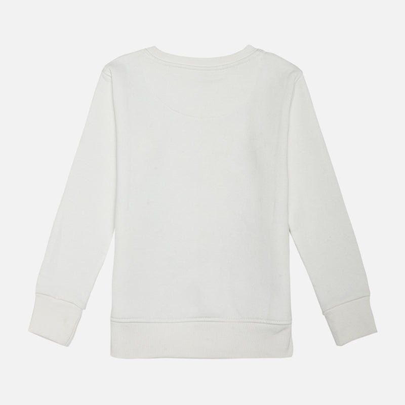 Girls 3 Thread Fleece Sweatshirt with Full Sleeves for Warm Casual Wear, Lounge Comfort and Everyday Use