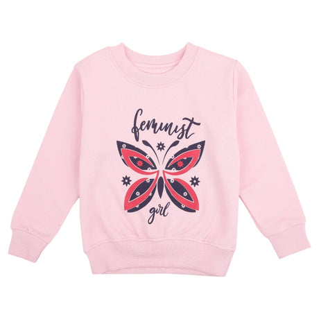 DYCA Girls Fleece Sweat Shirt Round Neck Full Sleeves