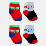 Boys School and Casual Socks for Everyday Comfort, Uniform Wear and Regular Wardrobe Essentials - Pack of 4