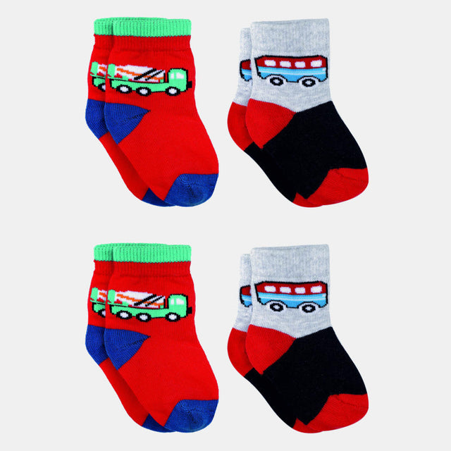 Boys School and Casual Socks for Everyday Comfort, Uniform Wear and Regular Wardrobe Essentials - Pack of 4