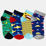 Bodycare Kids Ankle Length Socks Pack of 4 Cotton Soft Stretchable Comfortable Antibacterial Moisture Wicking Socks Sports Casual Use