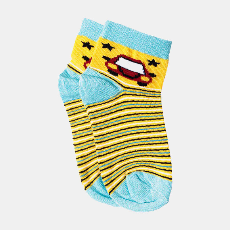 Bodycare Kids Ankle Length Socks Pack of 4 Cotton Soft Stretchable Comfortable Antibacterial Moisture Wicking Socks Sports Casual Use