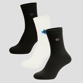Men Cotton Blend Socks Crew Length Pack of 3 - Bodycare
