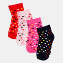 Bodycare Kids Ankle Length Socks Pack of 4 Cotton Soft Stretchable Comfortable Antibacterial Moisture Wicking Sports Casual Use