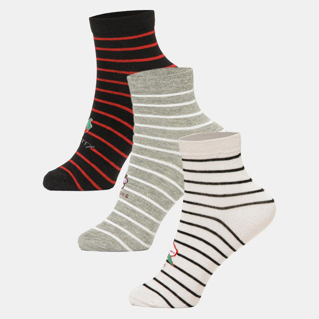 Women Cotton Blend Socks Pack of 3 - Bodycare