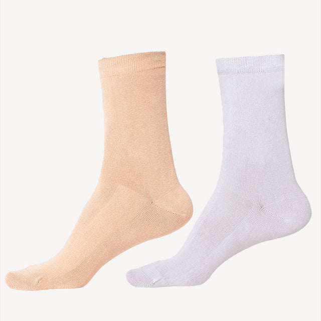 Men Diabetic Crew Length Antibacterial Cotton Socks Pack of 2 - Bodycare