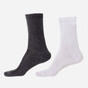Men Diabetic Cotton Crew Length Socks Antibacterial Pack of 2