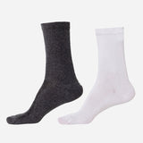 Men Diabetic Cotton Crew Length Socks Antibacterial Pack of 2