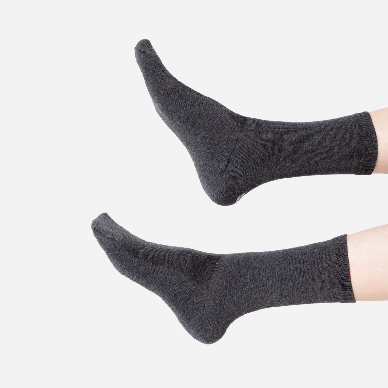 Men Diabetic Cotton Crew Length Socks Antibacterial Pack of 2