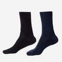 Men Diabetic Cotton Crew Length Socks Antibacterial Pack of 2