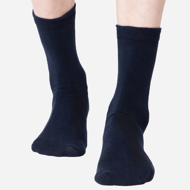 Men Diabetic Cotton Crew Length Socks Antibacterial Pack of 2