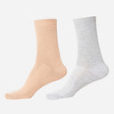 Men Diabetic Cotton Crew Length Socks Antibacterial Pack of 2 - Bodycare