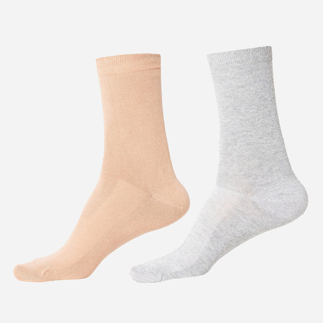 Men Diabetic Cotton Crew Length Socks Antibacterial Pack of 2 - Bodycare