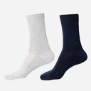 Men Diabetic Cotton Crew Length Socks Antibacterial Pack of 2 - Bodycare
