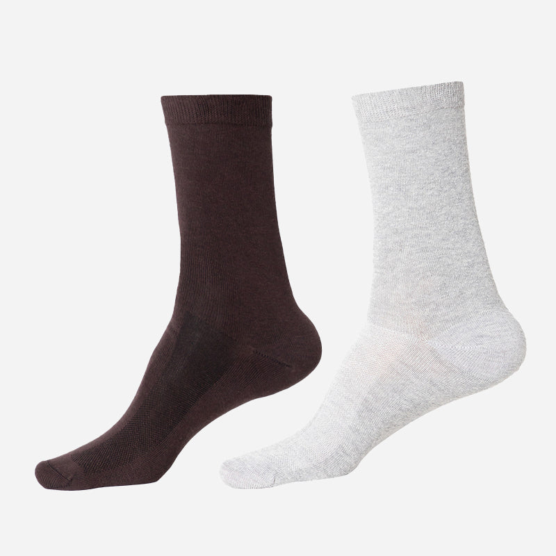 Men Diabetic Cotton Crew Length Socks Antibacterial Pack of 2 - Bodycare