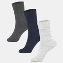 Women Crew Length Cotton Blend Socks Pack of 3 - Bodycare
