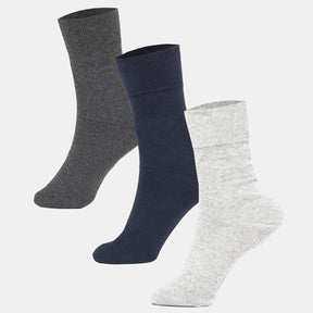 Women Crew Length Cotton Blend Socks Pack of 3 - Bodycare