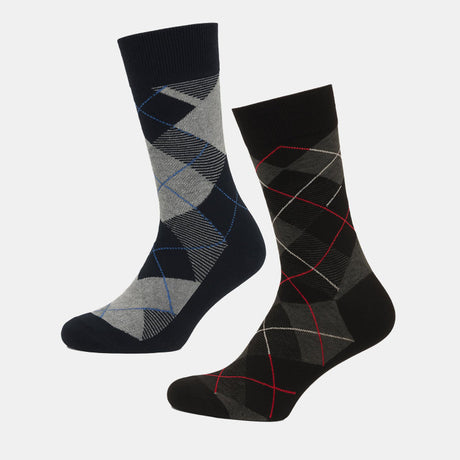 Men Cotton Blend Socks Crew Length Pack of 2 - Bodycare