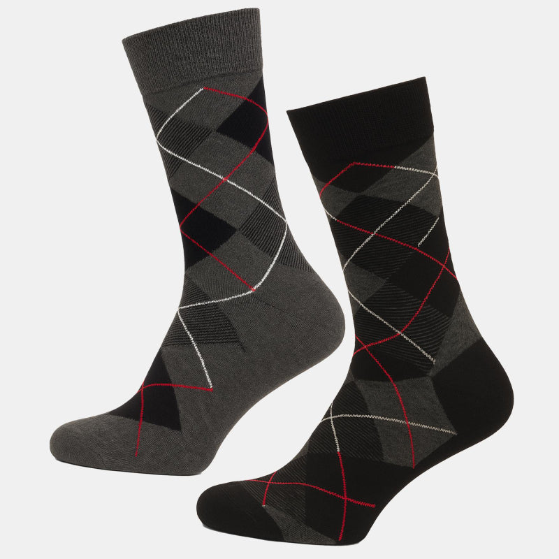 Men Cotton Blend Socks Crew Length Pack of 2 - Bodycare