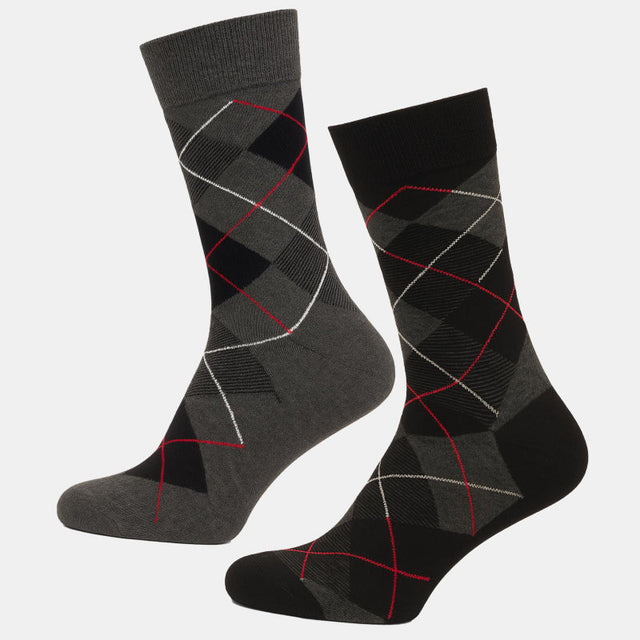 Men Cotton Blend Socks Crew Length Pack of 2 - Bodycare