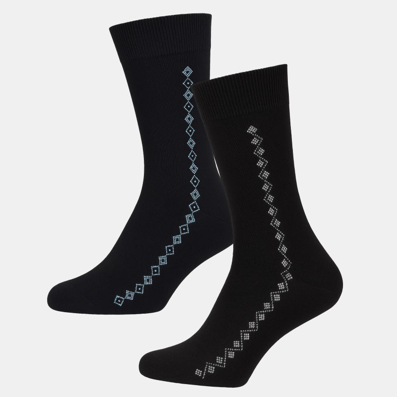 Men Cotton Blend Socks Crew Length Pack of 2 - Bodycare