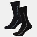 Men Cotton Blend Socks Crew Length Pack of 2 - Bodycare