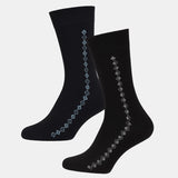 Men Cotton Blend Socks Crew Length Pack of 2 - Bodycare